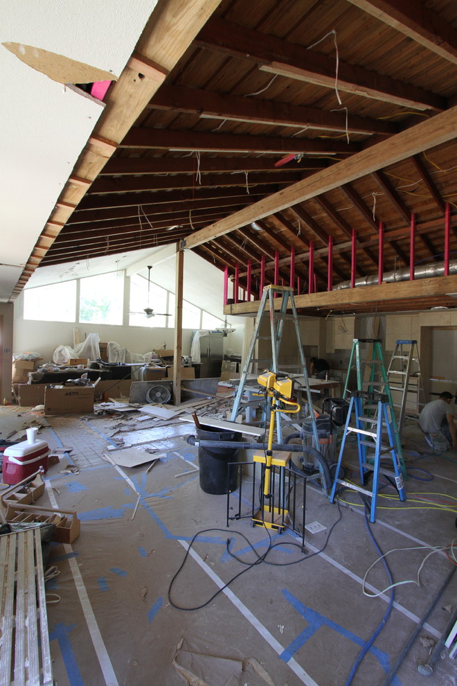 BEFORE | Memorial City, Texas | Springwell Midcentury Modern Great Room | Entire