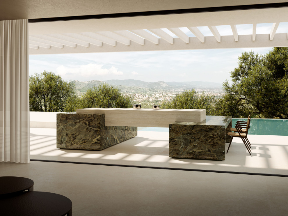 The Top Stone and Marble Look Modern Kitchen Bologna by Marazzi