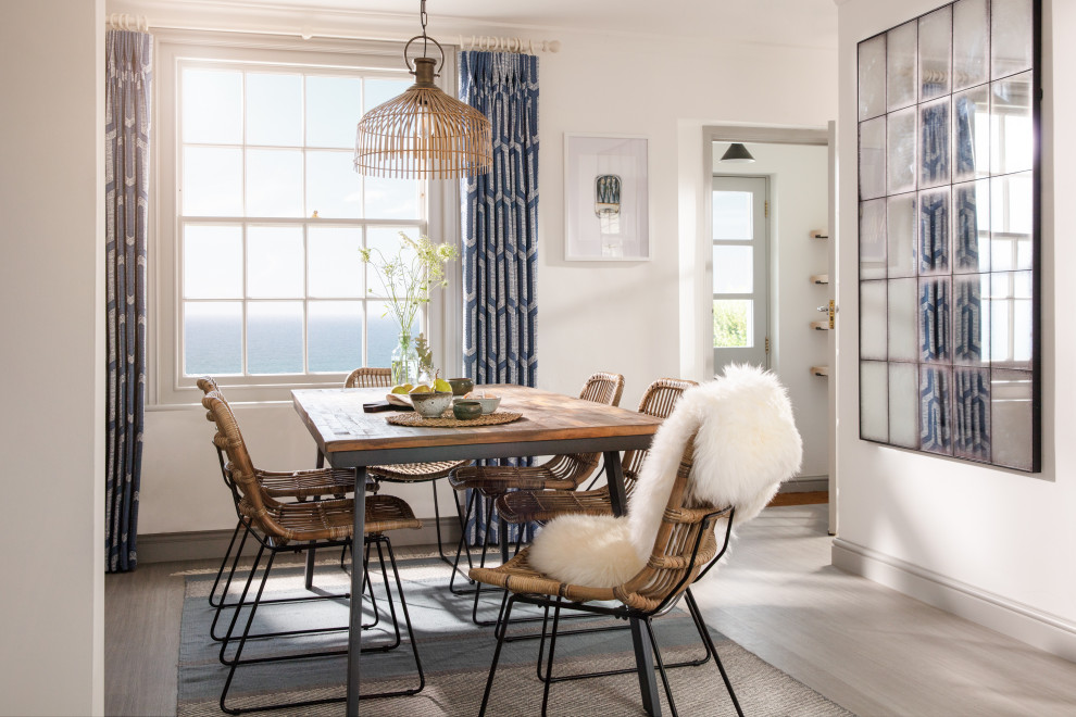 Inspiration for a coastal dining room in Cornwall.