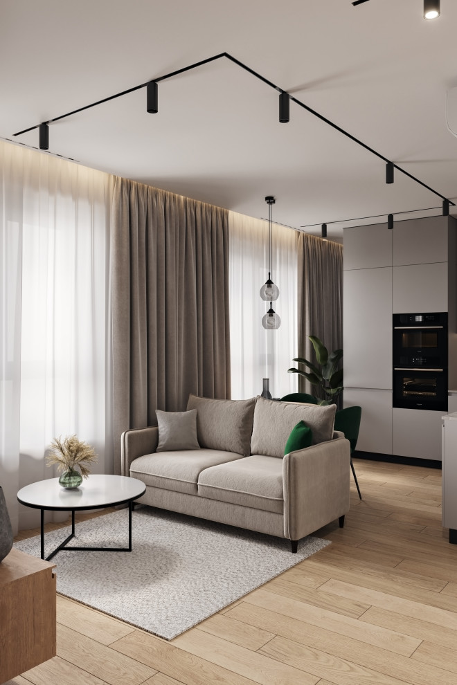 Дизайн интерьера квартиры в современном стиле в ЖК Селигер Сити, Москва