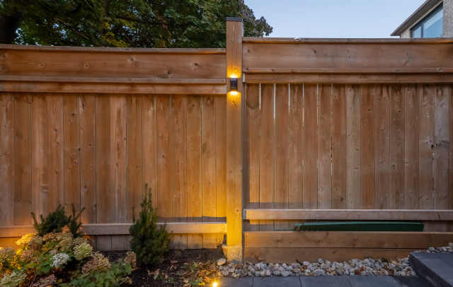 2022 Projects Gallery - Backyard Composite Deck and Swimming Pool garden