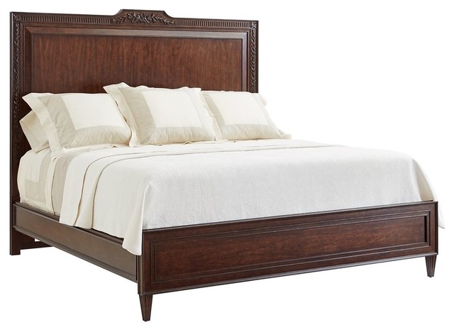 Stanley Villa Couture Viviana King Bed Mottled Walnut Furniture Stanley Villa Couture Viviana King Bed Mottled Walnut Furniture By Emma Mason