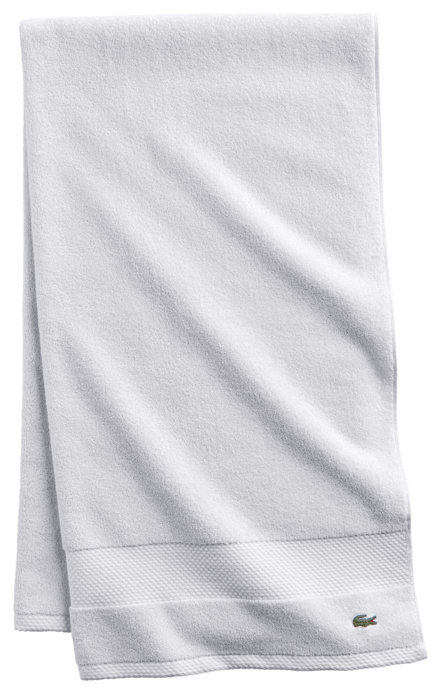 Lacoste Heritage Supima Cotton Solid Towel Collection, 70 x 35 Modern Bath Towels by