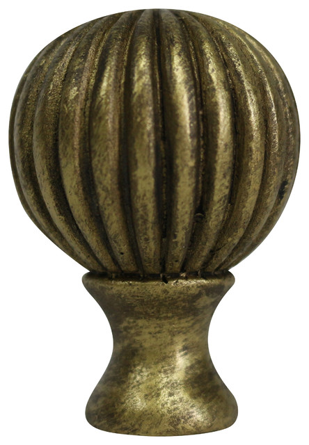 Urbanest Fluted Ball Lamp Finial 2 1 8 Tall Traditional Urbanest Fluted Ball Lamp Finial 2 1 8 Tall Antique Gold