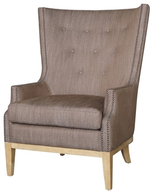 Four Hands Lillian Occasional Chair, Cottonwood Shitake & Reviews Houzz