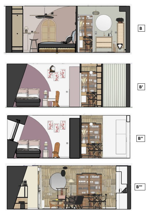 Aménagement d'un appartement récent de 60m2