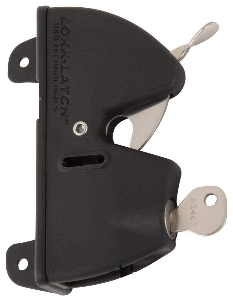 Black Lokk Fence Gate Latch With External Access Kit + KeyLockable Latch Transitional Home