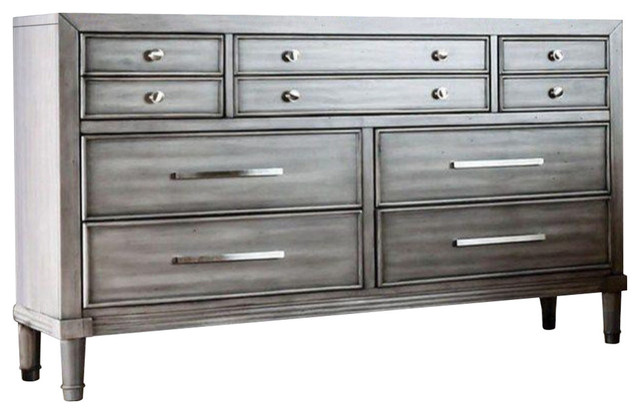 Wooden Dresser With 10 Drawers Gray Farmhouse Dressers By