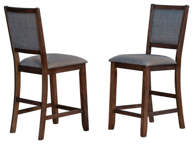 A-America Chesney 25" Counter Stool in Falcon Brown (Set of 2)