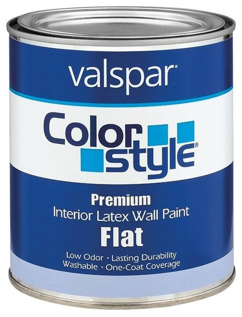 Valspar Brand 1 Quart White Color Style Interior Latex Flat Wall Paint 44 26300