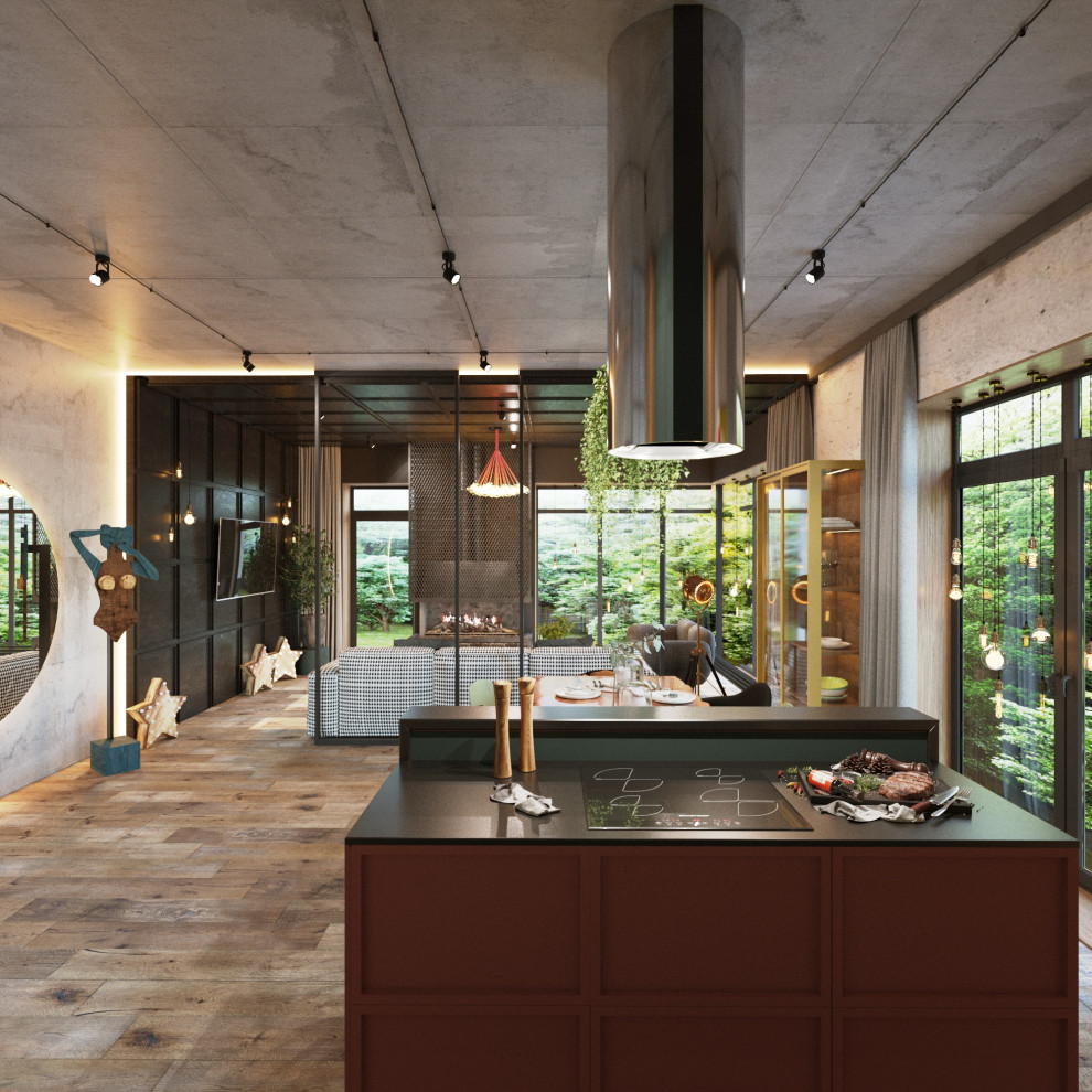 кухня-гостиная, спальня дома в КП Первомайский