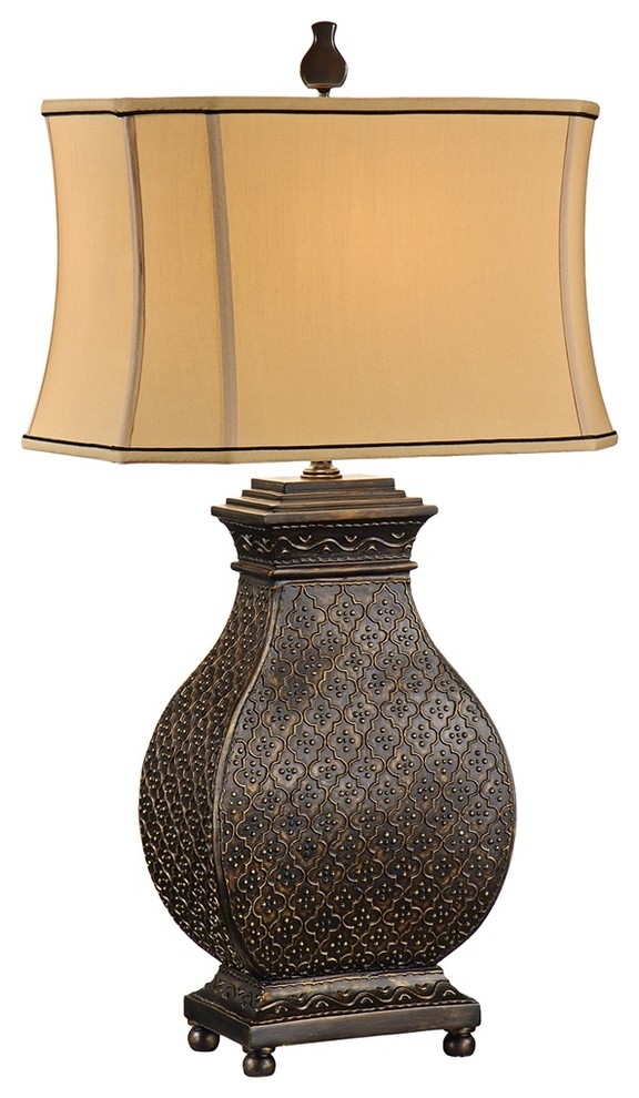 Transitional Wildwood Moroccan Bronze Table Lamp