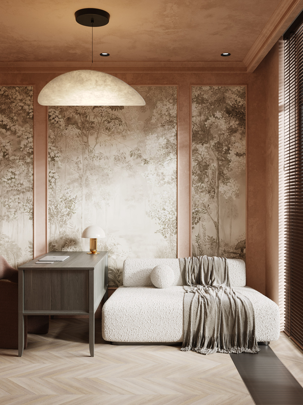 Светлая квартира с французским камином