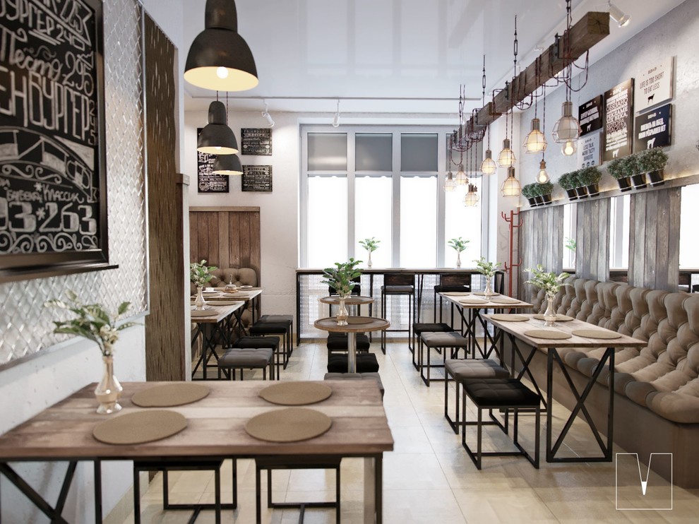 дизайн интерьера бургерной "Мягкие булки"