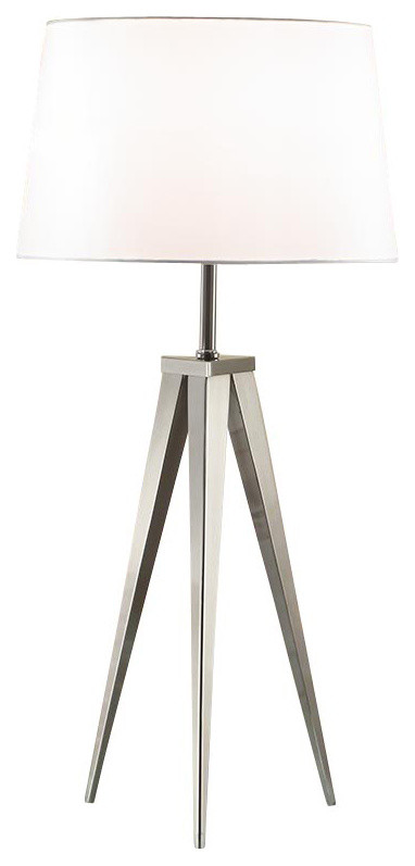 Artiva Hollywood 30" Brushed Steel Tripod Table Lamp