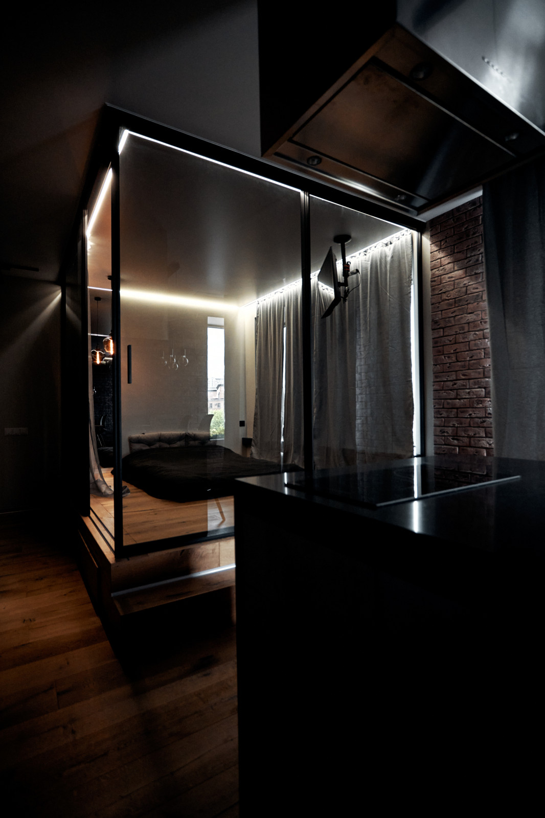 Угловая интерьерная перегородка raumplus