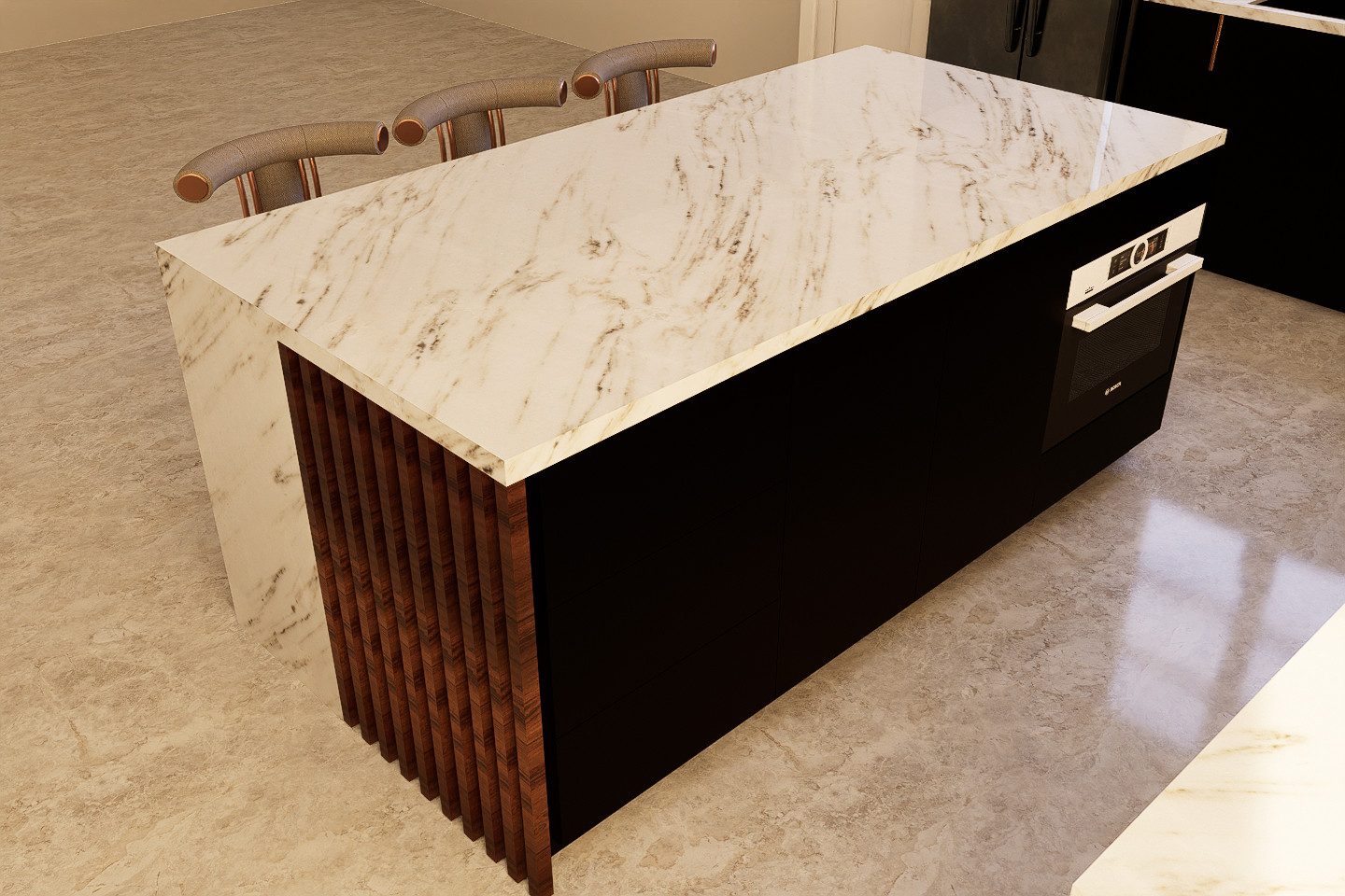 Closet and kitchen in Texas, USA