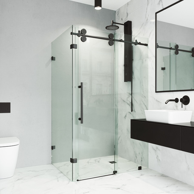 Vigo Winslow Frameless Sliding Door Shower Enclosure Contemporary