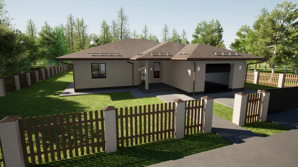 Классический дом с гаражом