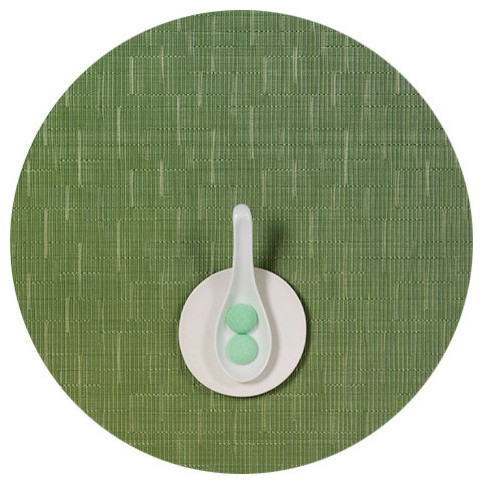 Chilewich Round Bamboo Placemat, Lawn