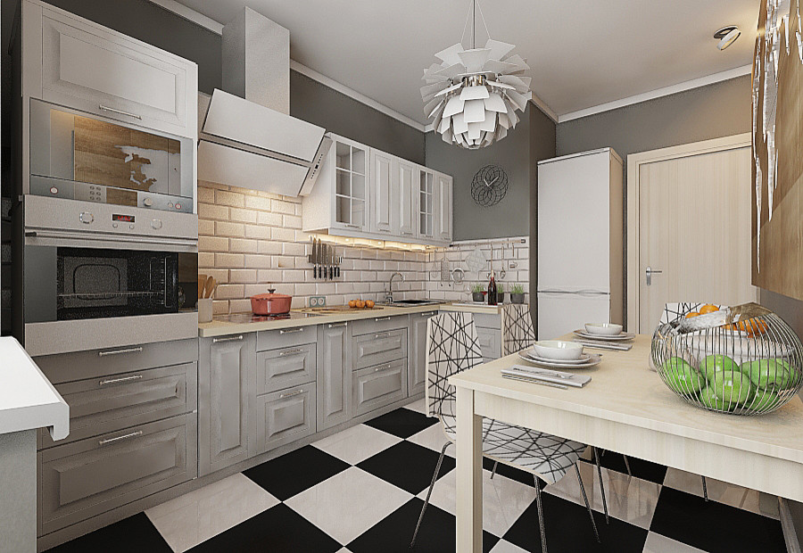 Однокомнатная квартира в скандинавском стиле