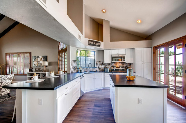 Country White Shaker Cabinets contemporary-kitchen