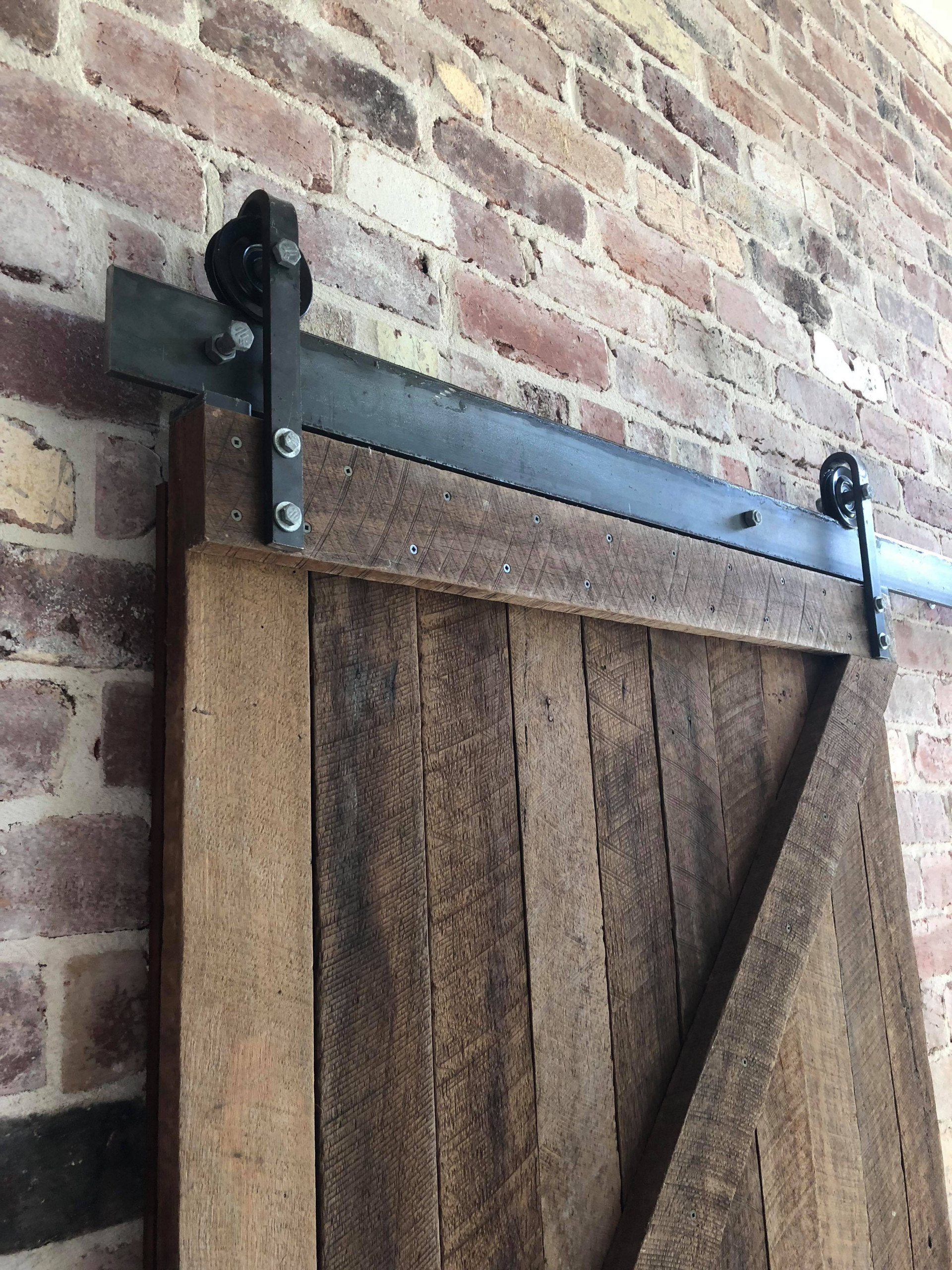 Sliding Barn Door Rail Handcrafted by Burnished