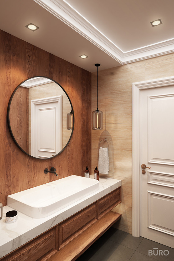 Строгий интерьер в стиле американская классика