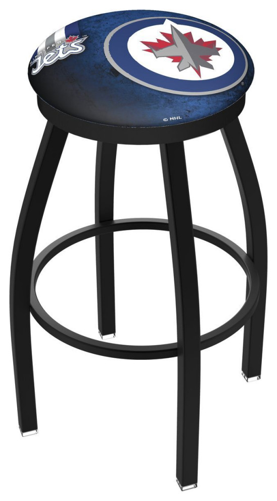 Holland L8B2B 03 Winnipeg Jets 30" Swivel Bar Stool Black