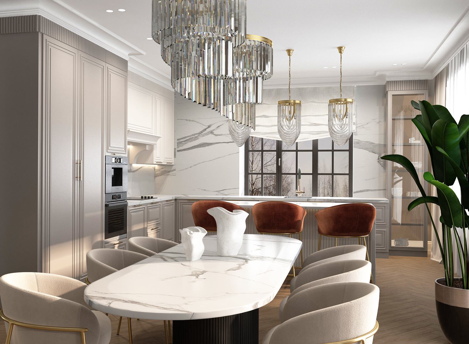 Кухня - гостиная 85 м2 г. Нижний Новгород