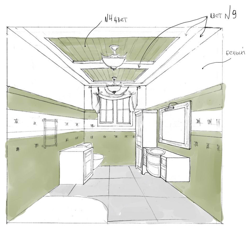 Дизайн-проект интерьера коттеджа у залива