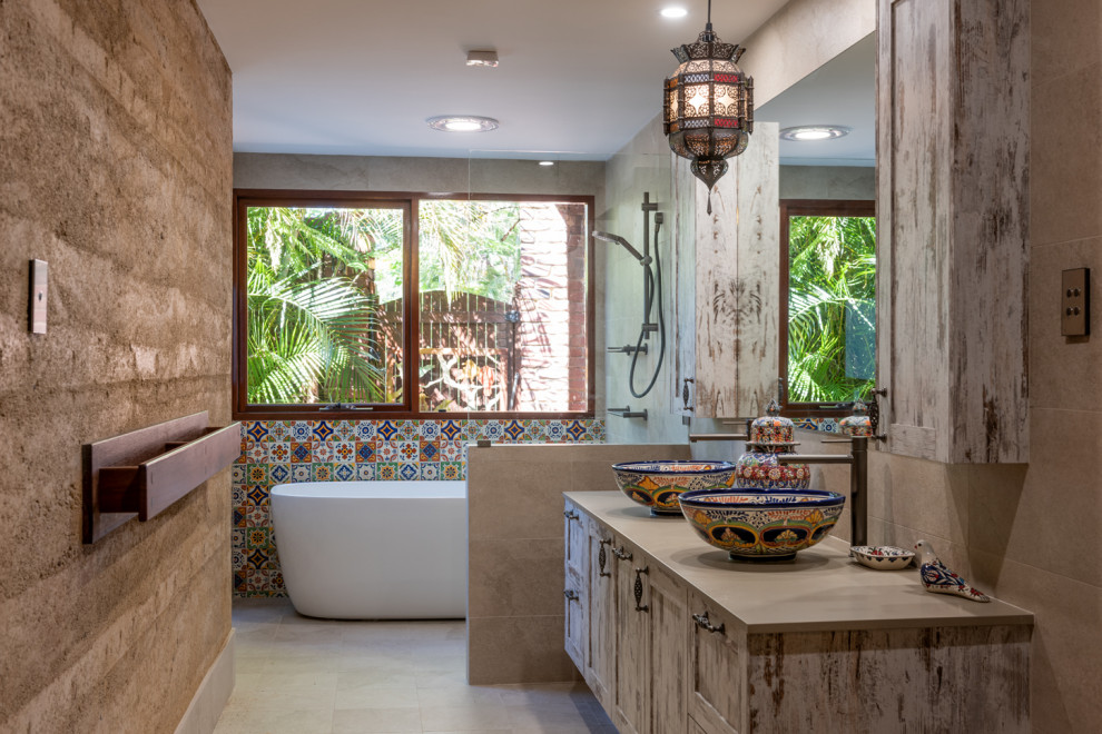 Mediterranean bathroom in Perth.