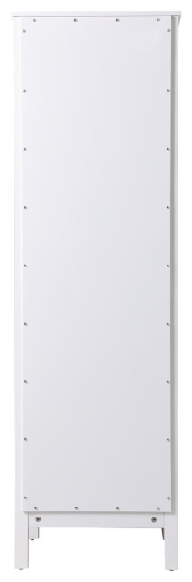 20" Wide Bathroom Linen Storage Freestanding Cabinet - Transitional ...