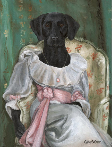 Labrador Retriever, Black Lab, Lady Sargent, 8"x10"