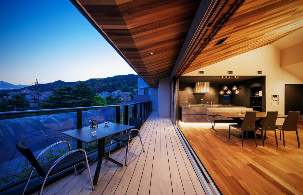 Inspiration for a modern living room remodel in Kobe