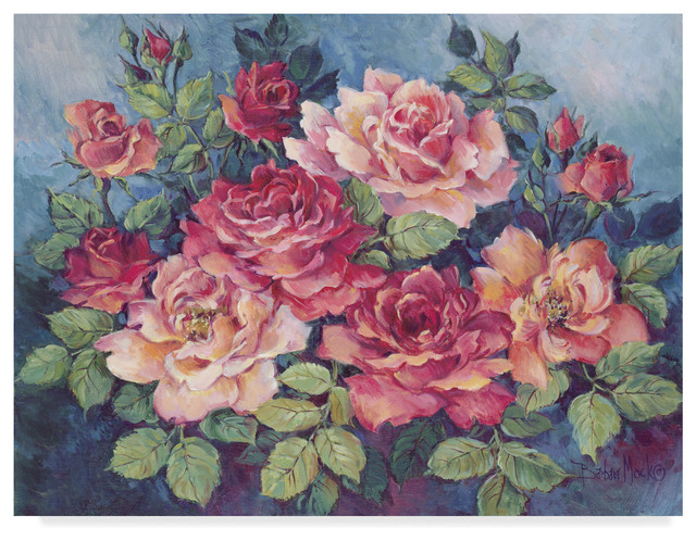 Barbara Mock ' Victorian Roses' Canvas Art - Contemporary - Prints And