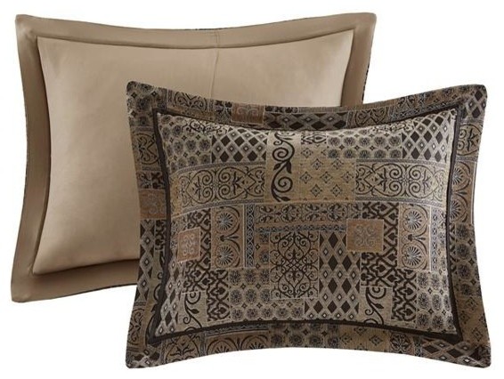 Madison Park Black Gold Luxurious 24 Piece Bedding Comforter Set Free Shipping