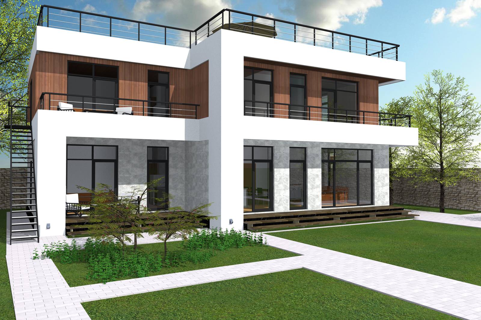 Проект дома с корпусом для сдачи в аренду