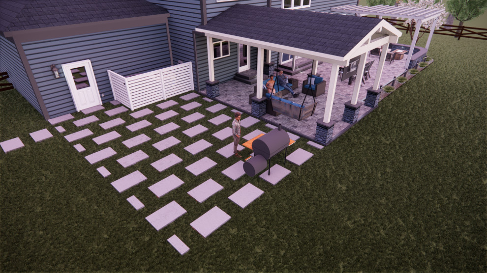 Fairfax Station Outdoor Living 3D Design Rendering Service