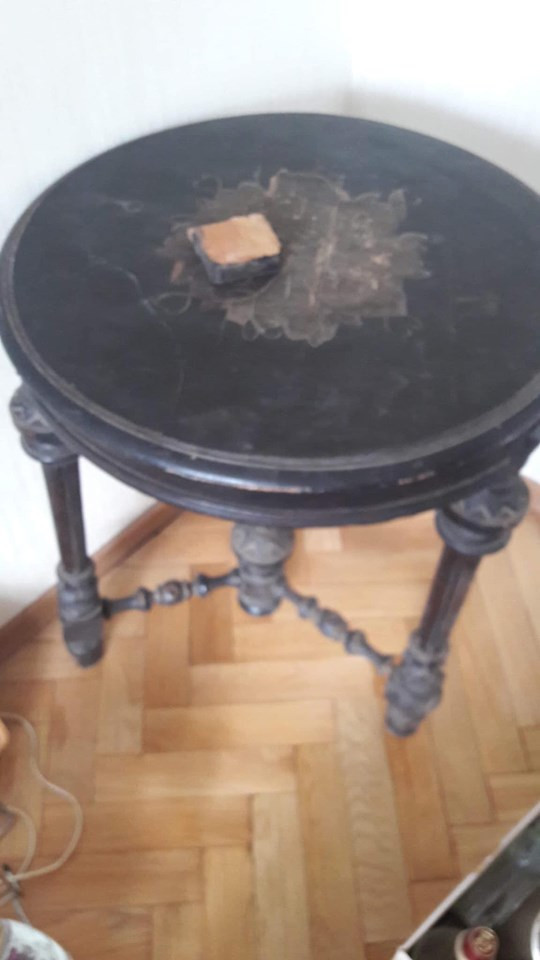 Реставрация чернолакового столика, 19 век