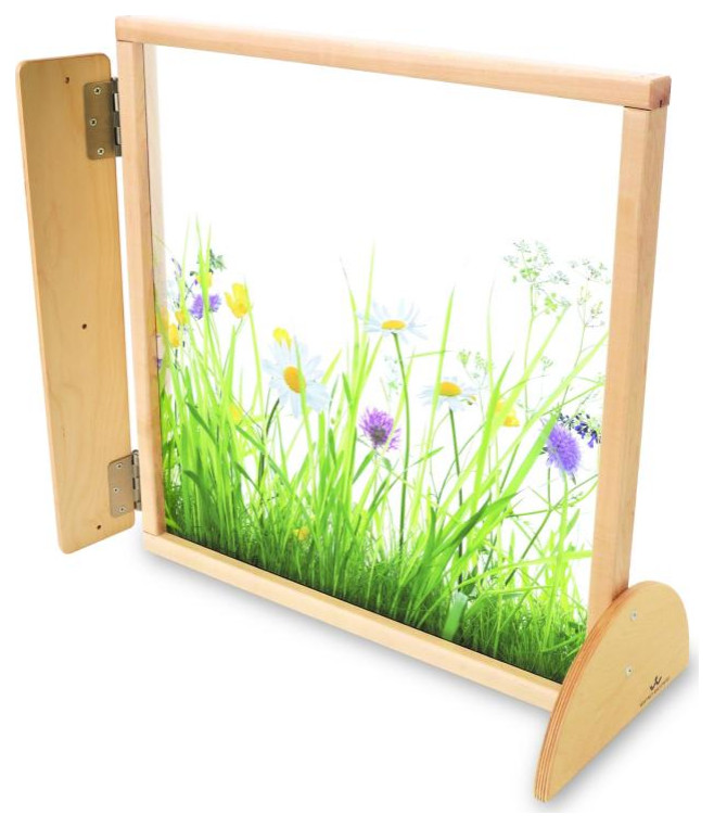Nature View Room Divider Panel 24"W Contemporary Screens And Room Dividers by ShopLadder