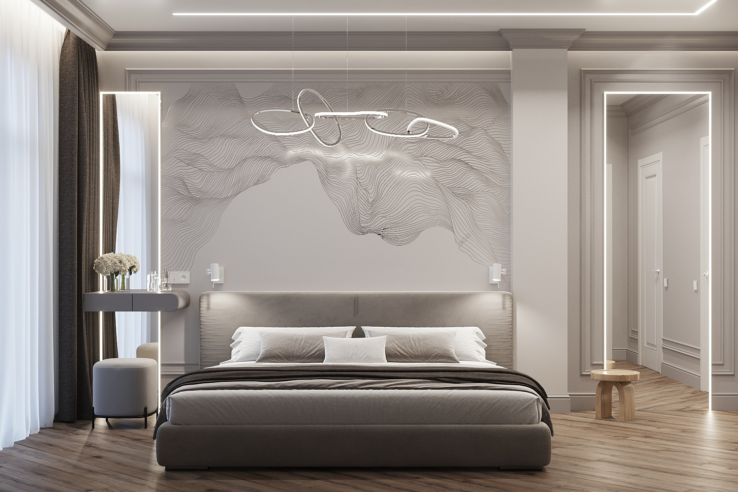 Спальная комната в классическом стиле, подборка идей