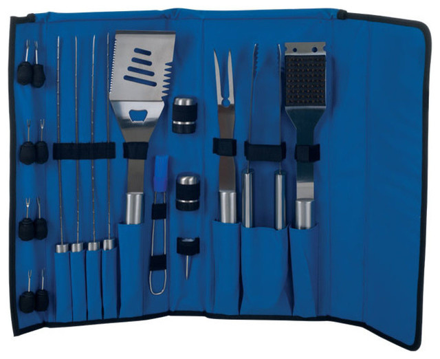 Whetstone 20Piece Stainless Steel BBQ Grill Set With Case