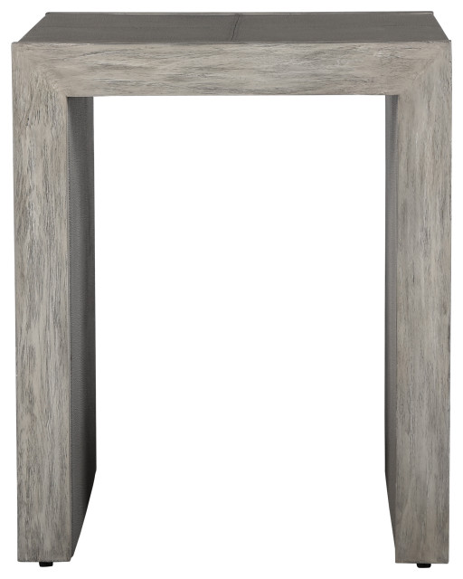 Aerina Modern Gray End Table Transitional Side Tables And End