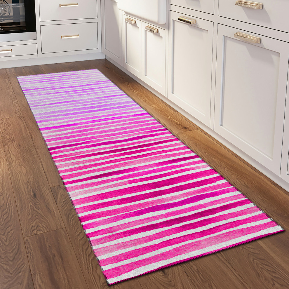 Addison Rugs Surfside ASR38 Pink 2'3"x7'6" Rug Contemporary Outdoor