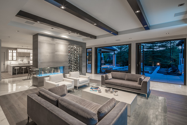Contemporary Custom Home - Frontenac trendy-dagligstue