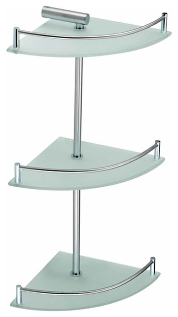 3 tier glass bathroom shelf