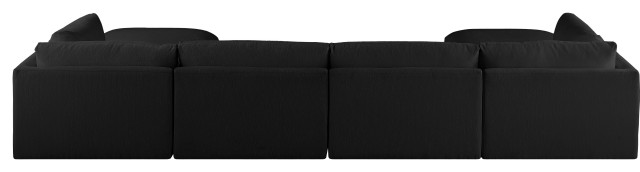 Ease Polyester Upholstered U-Shaped Modular Sectional, 4 Piece: 2 ...