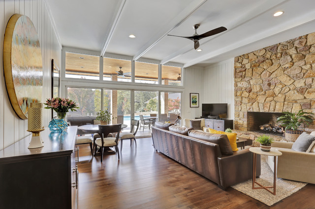 Mid Century Modern Renovation transitional-living-room