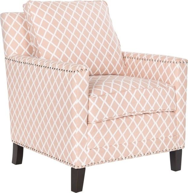 Buckler Arm Chair - Pink Peach, Beige